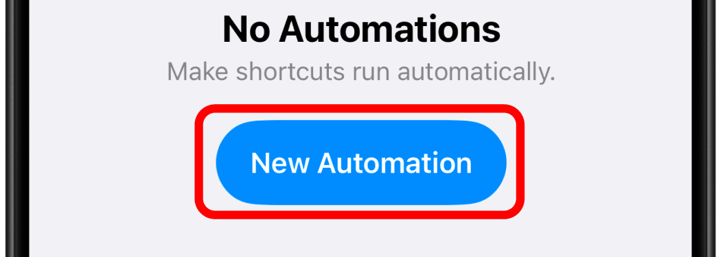 New Automation button