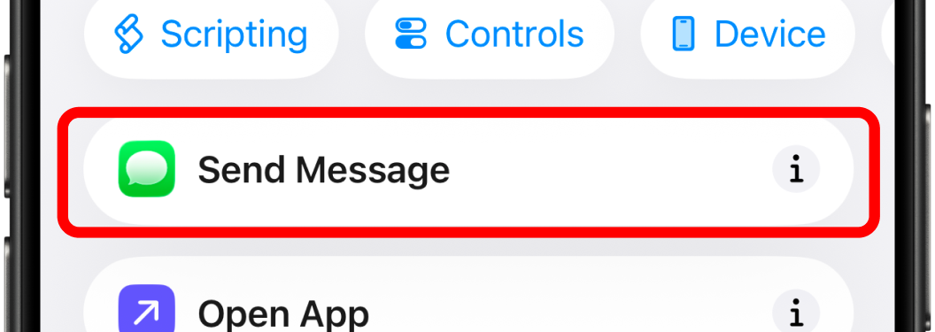 Add Send Message action