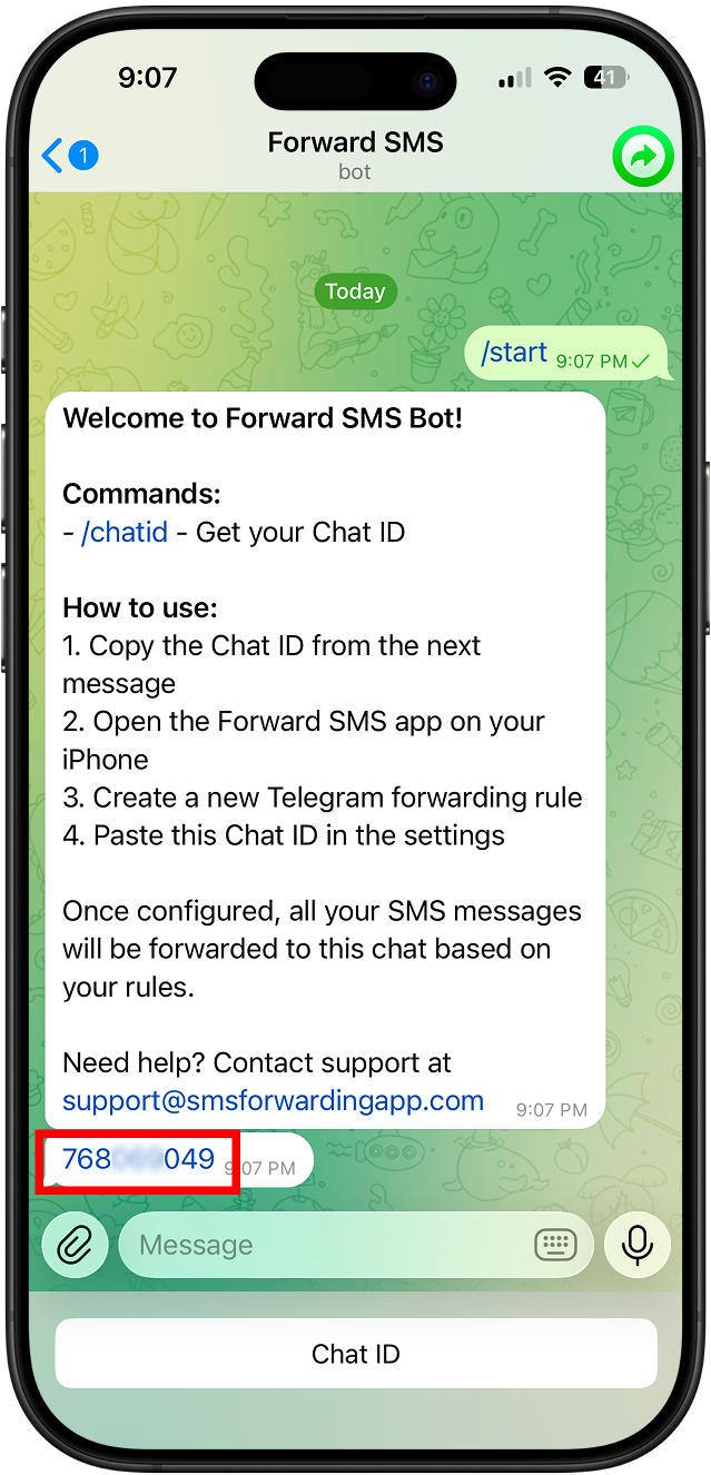 Copy Chat ID